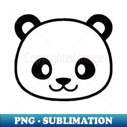 panda face - vintage sublimation png download - stunning sublimation graphics