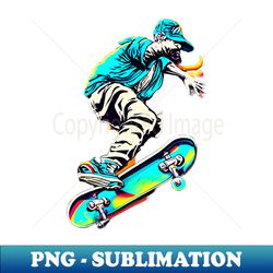 steezee kick flip skater airbrush skatewear art design 2024 - decorative sublimation png file - unleash your inner rebellion