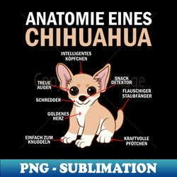 anatomy chihauhau dog lovers gift - decorative sublimation png file - defying the norms