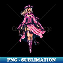 pink cowgirl - instant png sublimation download - unleash your inner rebellion