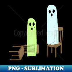 spooky sad 5 - ghosts and chairs - retro png sublimation digital download - unleash your inner rebellion