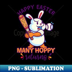 baseball easter shirt  happy easter many hoppy - decorative sublimation png file - boost your success with this inspirational png download