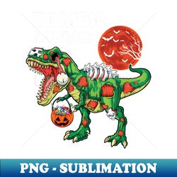zombie t rex dinosaur with pumpkin halloween costume funny - png transparent sublimation file - unleash your inner rebellion
