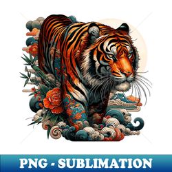 japanese tiger tattoo - instant sublimation digital download - stunning sublimation graphics