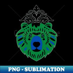 green bear with head jewelry - high-resolution png sublimation file - defying the norms