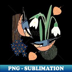 the little nuthatch - artistic sublimation digital file - spice up your sublimation projects