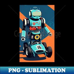 nascar robot racing - vintage sublimation png download - perfect for personalization