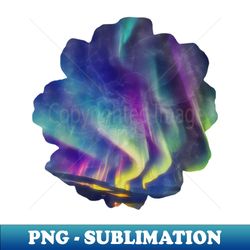 northern lights flower - sublimation-ready png file - instantly transform your sublimation projects