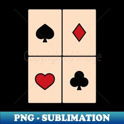 poker set of colors cards - creative sublimation png download - perfect for sublimation art