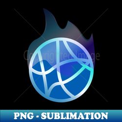 blue fire ball - special edition sublimation png file - enhance your apparel with stunning detail
