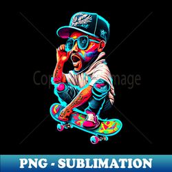 steezee man skateboard airbrush skatewear art - aesthetic sublimation digital file - add a festive touch to every day