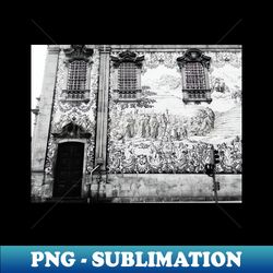 black and white lisbon church portugal photography - elegant sublimation png download - unleash your creativity