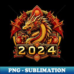 wooden gold red dragon 2024 no6 - premium png sublimation file - unleash your inner rebellion