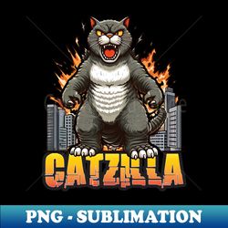 catzilla s01 d06 - premium png sublimation file - fashionable and fearless