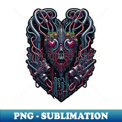 cyborg hearts - instant png sublimation download - bold & eye-catching