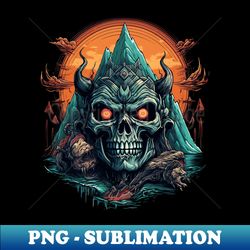 skull mtn - modern sublimation png file - perfect for sublimation mastery