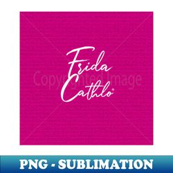 mexican pink text w back cat frida cathlo version of - frida kahlo - unique sublimation png download - add a festive touch to every day