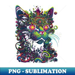 psychedelic cat 70 - premium sublimation digital download - defying the norms