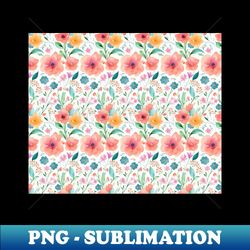 watercolor painted floral botanical seamless pattern colorful flowers pattern - premium png sublimation file - unleash your inner rebellion