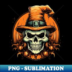 halloween witch skull - unique sublimation png download - create with confidence