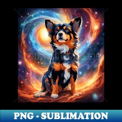 cosmic dog - png transparent sublimation design - fashionable and fearless