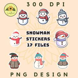 snowman stickers png