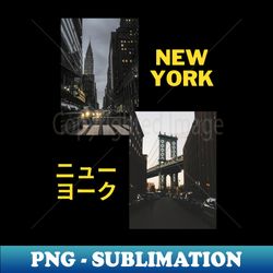 new york photo graphic japenese typography design - professional sublimation digital download