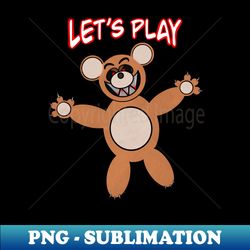 evil teddy bear - aesthetic sublimation digital file