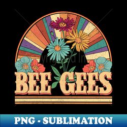 bee flowers name gees personalized gifts retro style - stylish sublimation digital download