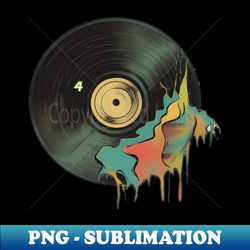 vinyl lp music record sunset red - modern sublimation png file