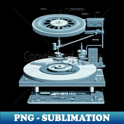 turntable exploded view - digital sublimation download file