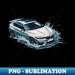 bmw in the sky - retro png sublimation digital download