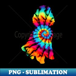 tie dye poodle dog retro pattern - vintage sublimation png download