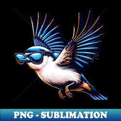 cool white breasted nuthatch - stylish sublimation digital download