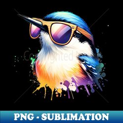 watercolor white breasted nuthatch. - stylish sublimation digital download