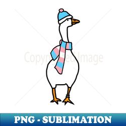 goose and transgender pride flag hat and scarf - elegant sublimation png download