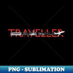 traveller - retro png sublimation digital download