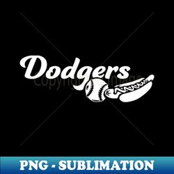 dodgers ball and dog - decorative sublimation png file