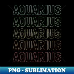 aquarius zodiac pattern - special edition sublimation png file