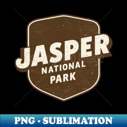 retro emblem of jasper national park - modern sublimation png file