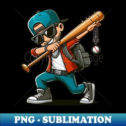 dabbing boys sunglasses baseball bat girls kid gift - vintage sublimation png download