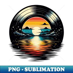 retro sunset vinyl - modern sublimation png file