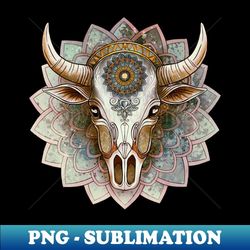 cow skull mandala - sublimation-ready png file
