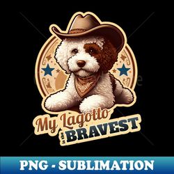 lagotto romagnolo cowboy - modern sublimation png file