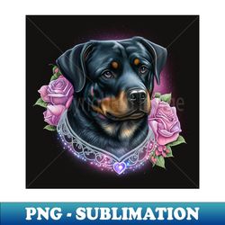 Rottweiler Diva - Elegant Sublimation PNG Download