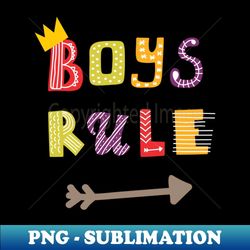 boys rule - instant png sublimation download