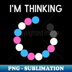 funny lgbtq transgender pride i'm thinking loading circle icon - high-resolution png sublimation file