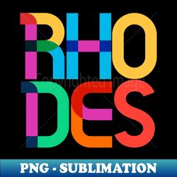 rhodes greece pop art letters - unique sublimation png download