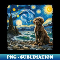 starry chesapeake bay retriever dog portrait - pet portrait