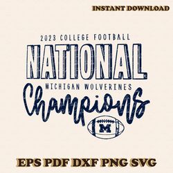 college football playoff national champions michigan svg